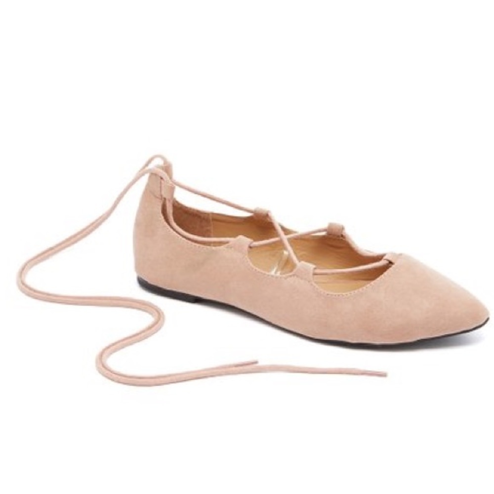 Charles Albert FARAH nude suede ballet flat sz 11